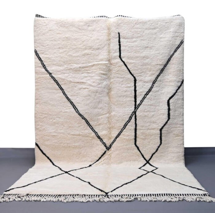 White Authentic Beni Ourain Rug