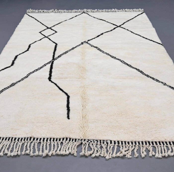 White Authentic Beni Ourain Rug