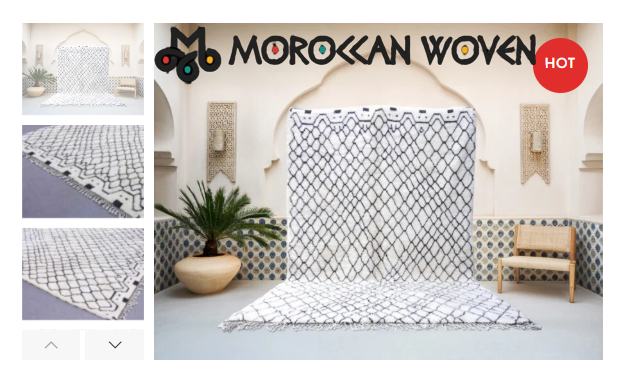 Luxury Moroccan Beni Ourain Rug – Handmade Berber Carpet for Living Room