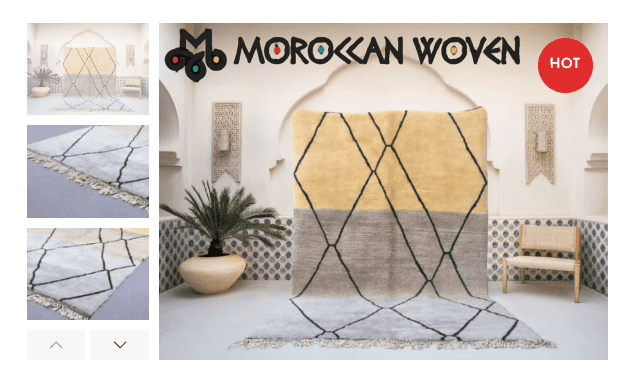 Unique Handmade Berber Rug – Authentic Moroccan Beni Ourain Style