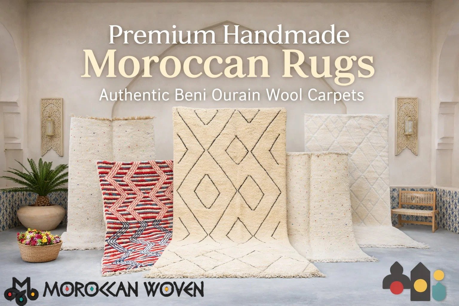 Premium Handmade Moroccan Rug – Authentic Beni Ourain Wool Carpet