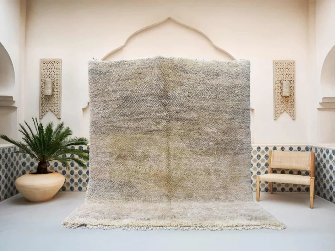 Tingis Beni Ourain rug in grey, handmade in Morocco